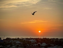 Sunset from front door.