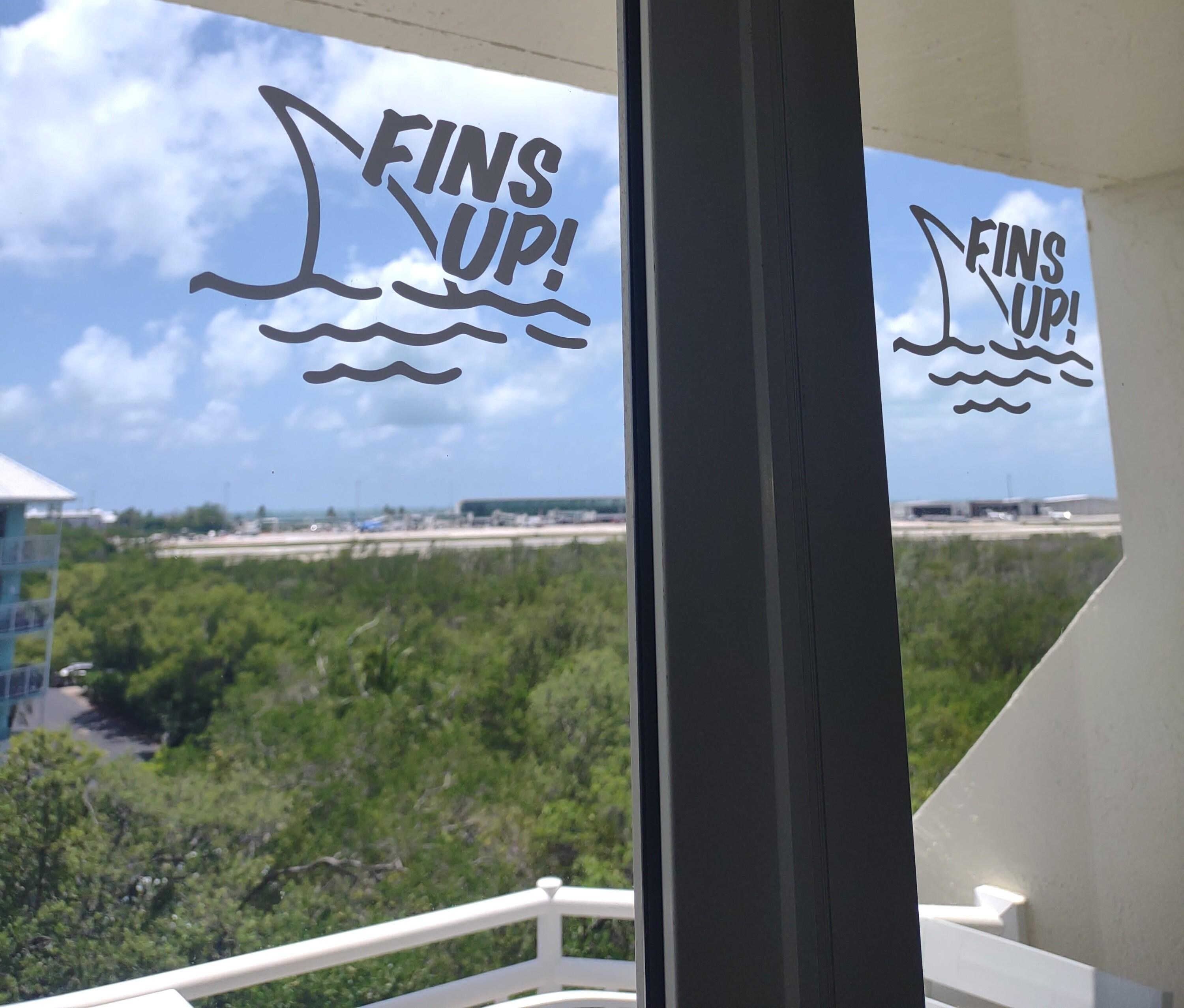 Stickers on our balcony doors...we lived being on the fourth floor 