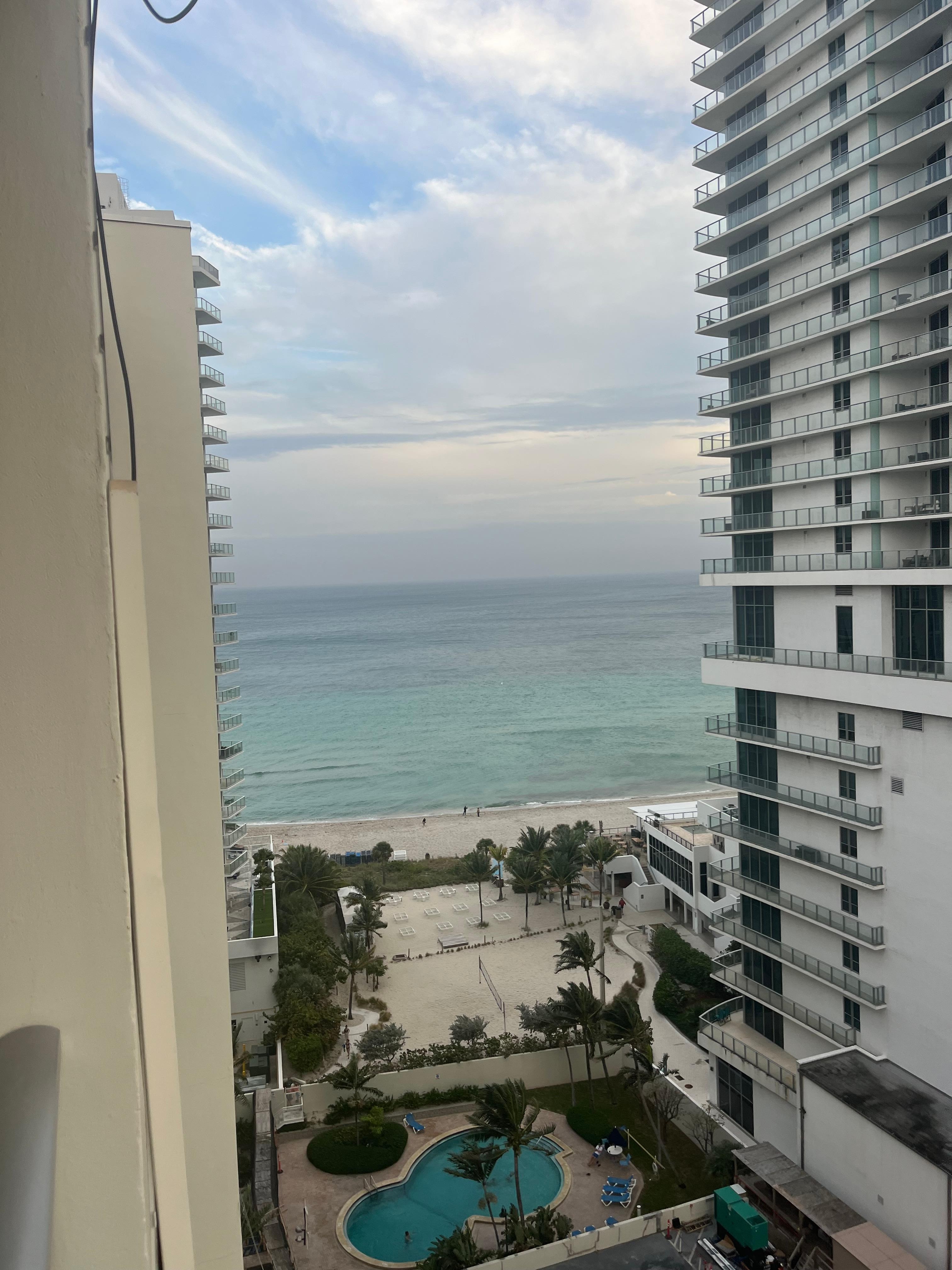 Beach view from the balcony