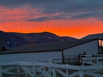 Sunrise over the mountains taken from the porch