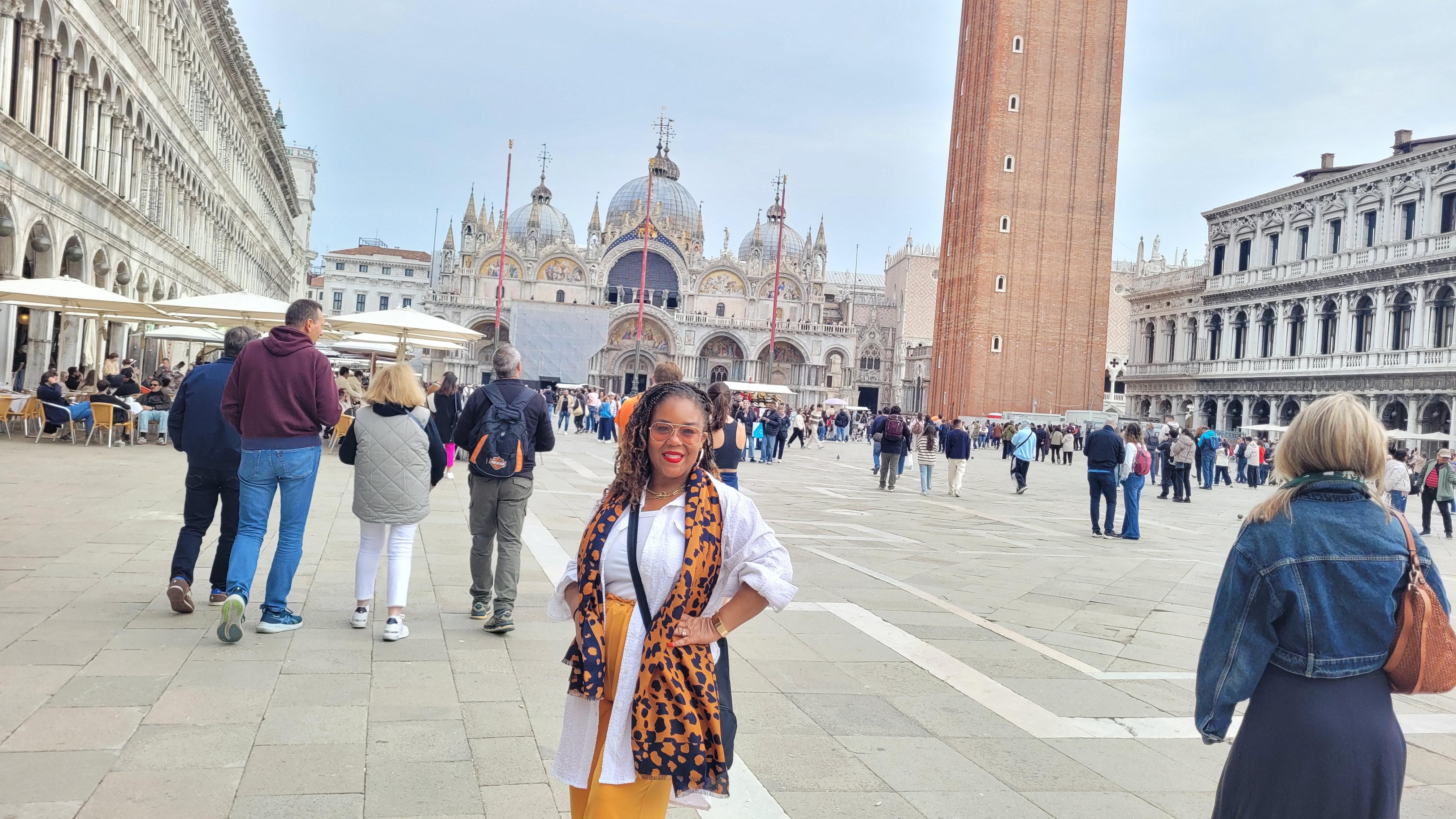 When you cross the bridge this is where you are in plaza