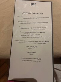 Part of one menu