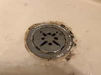 Rusty shower drain