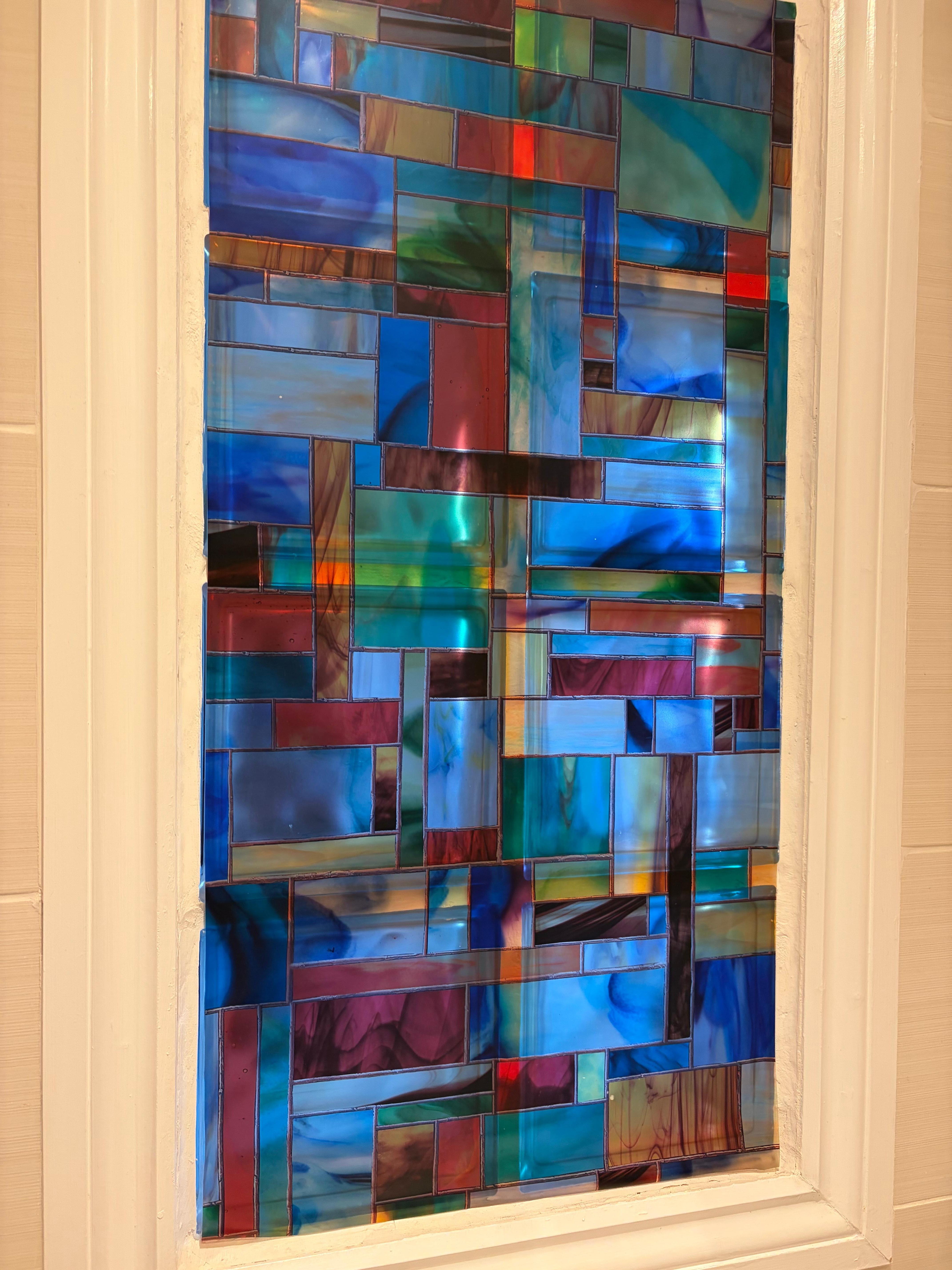 I loved this beautiful stained glass feature



