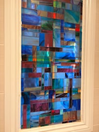 I loved this beautiful stained glass feature