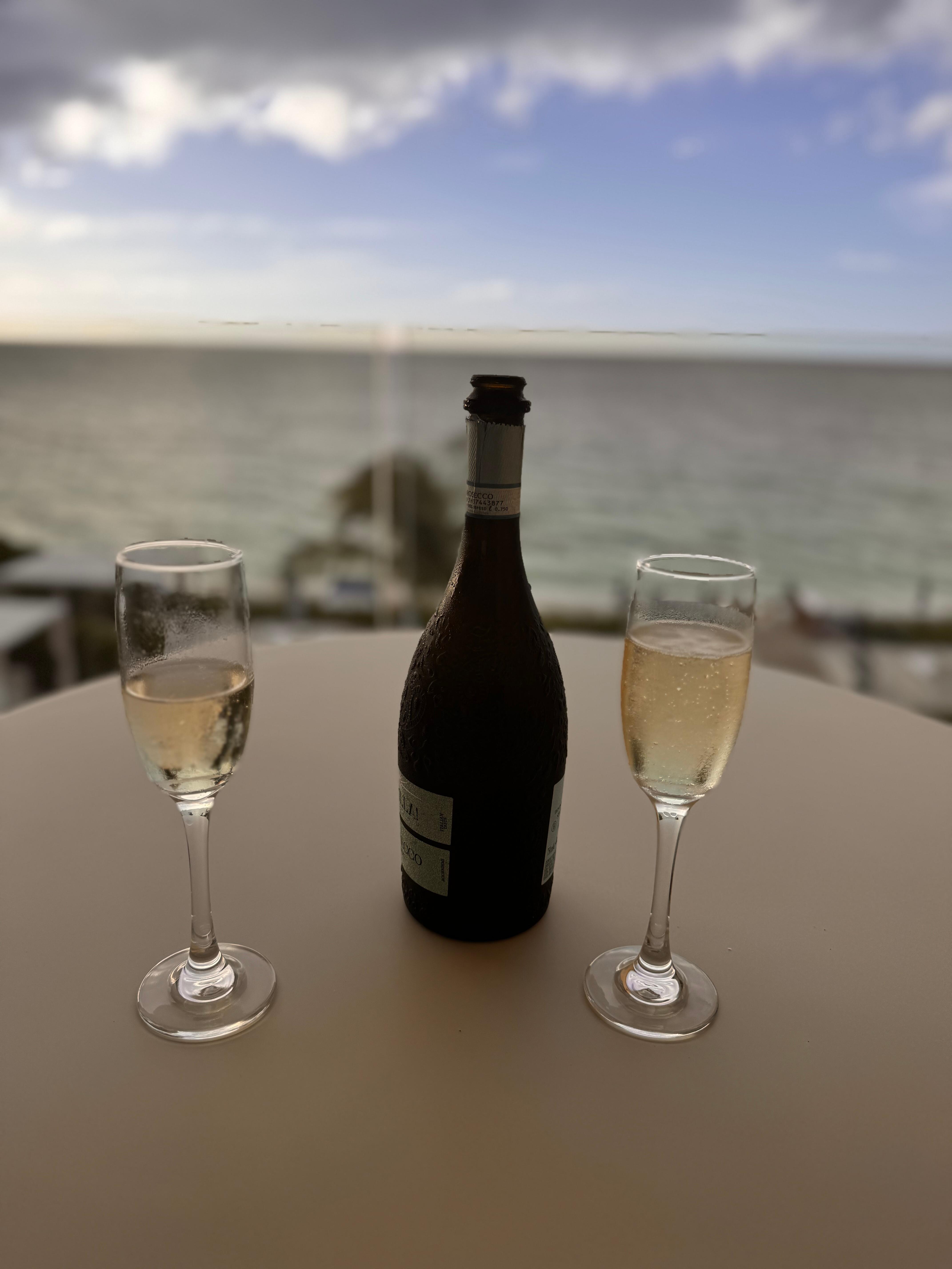 View from the balcony. Beach front 
