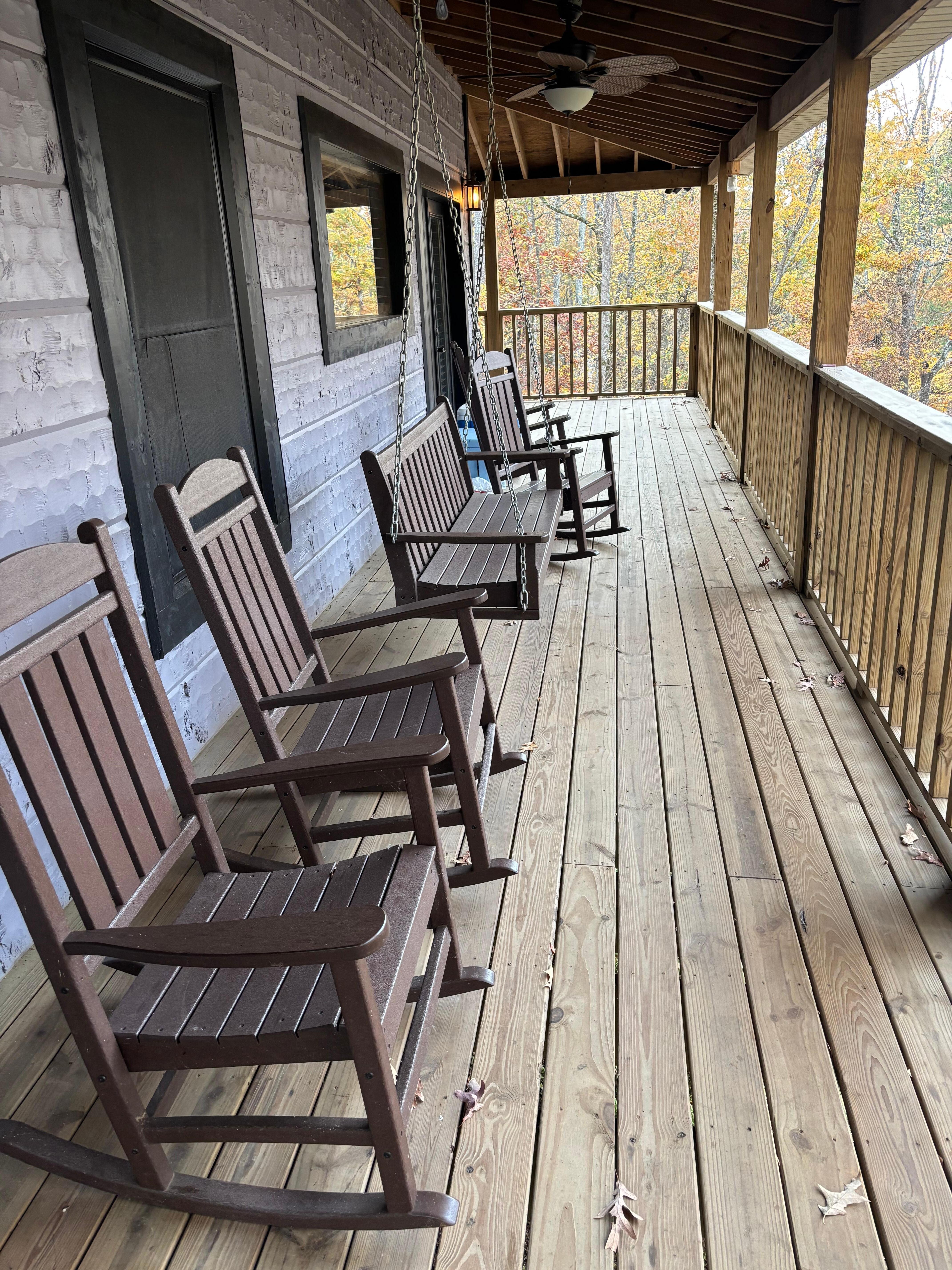 Enjoying a lounge on the porch 