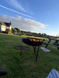 Beautiful view with a lovely fire