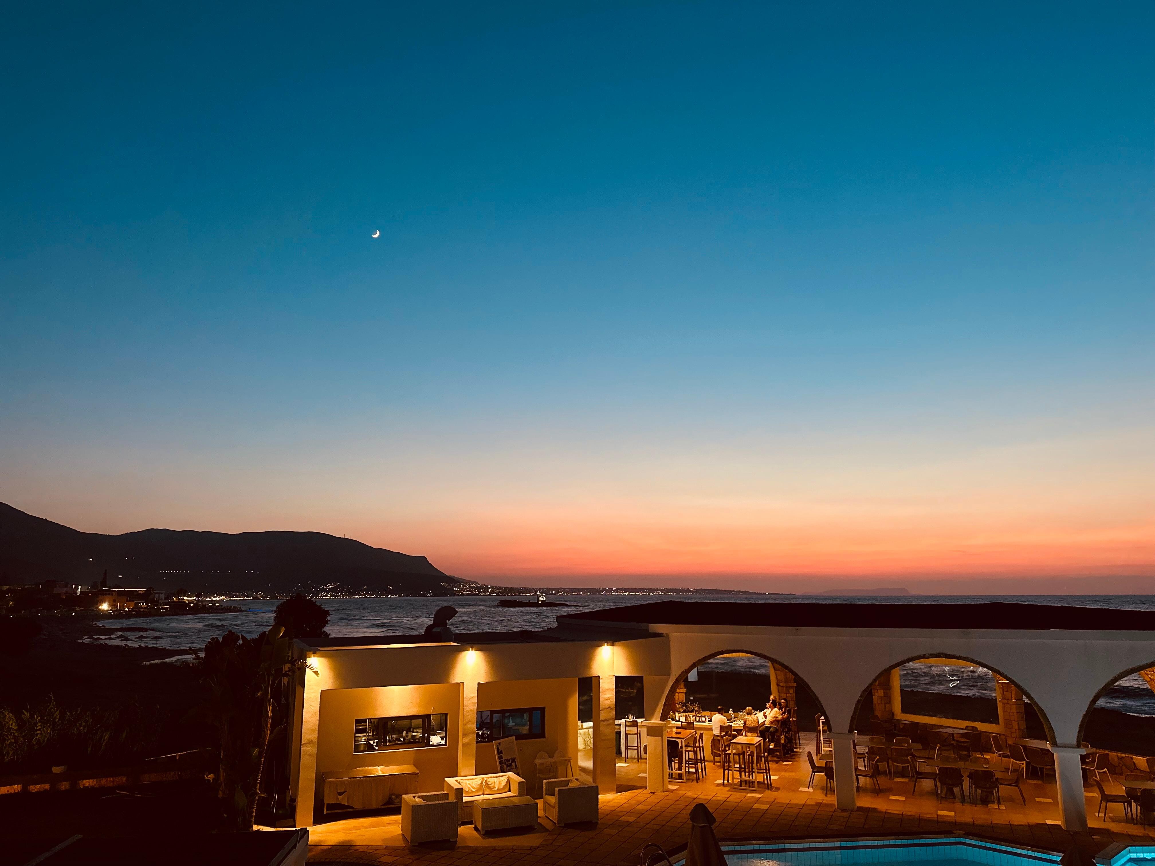 View from room at night 