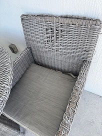Patio furniture in poor condition