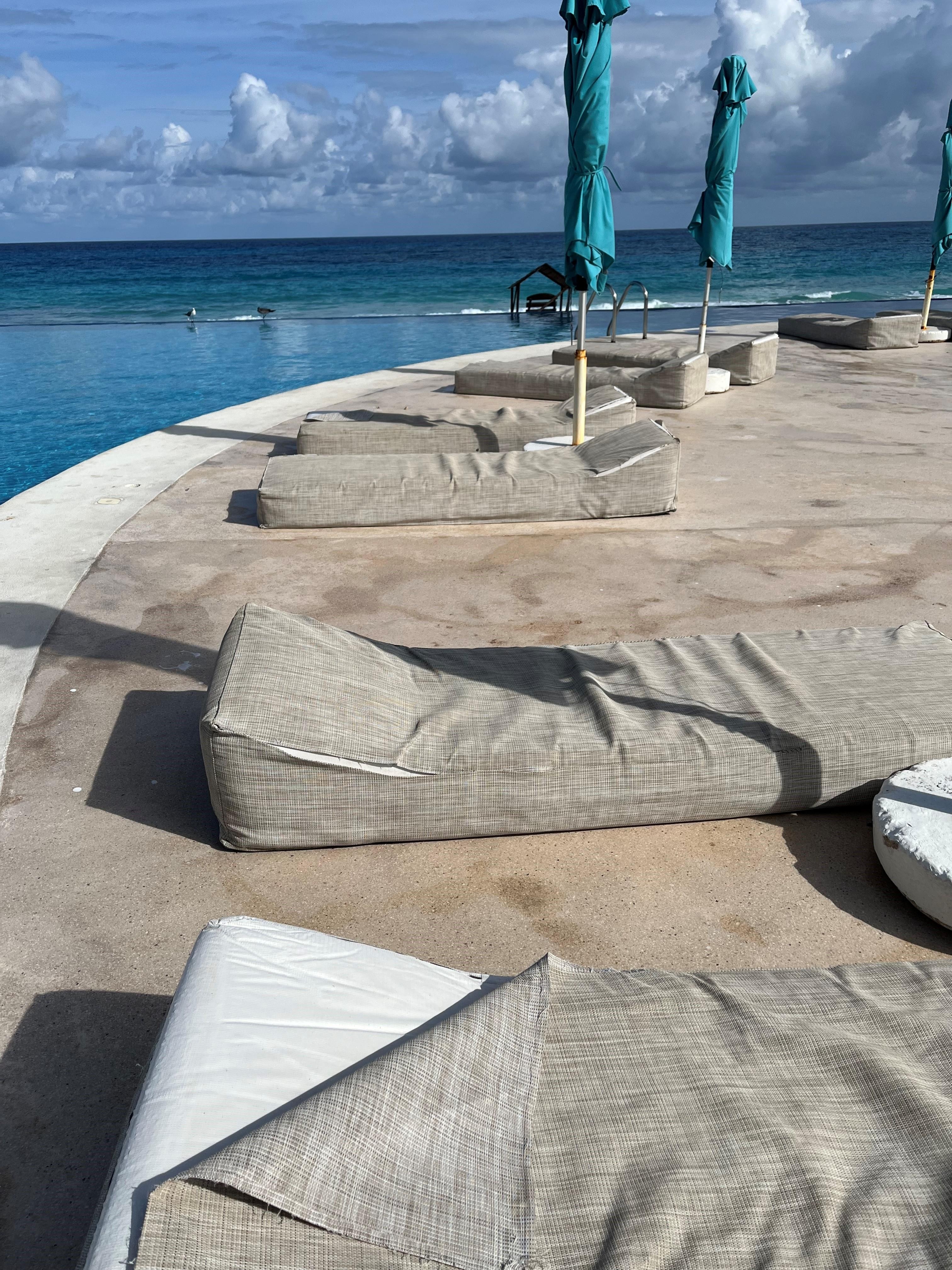 ripped up pool loungers