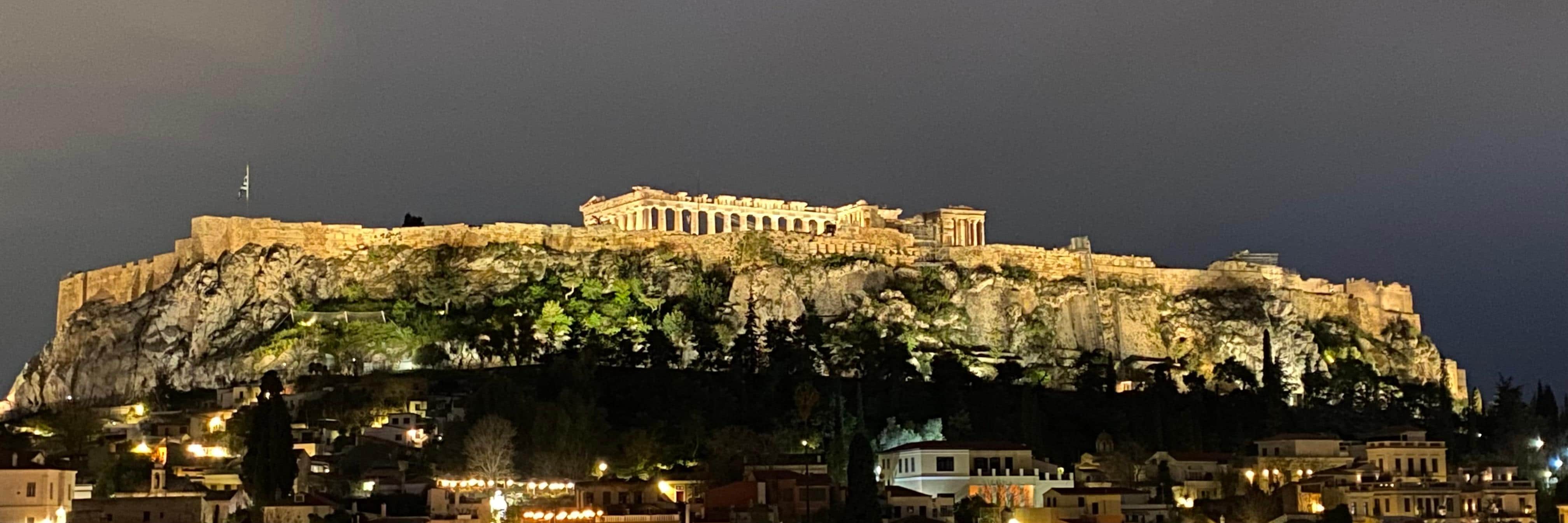 vue du roof top en soirée 