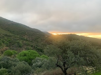 View of early sun rise.