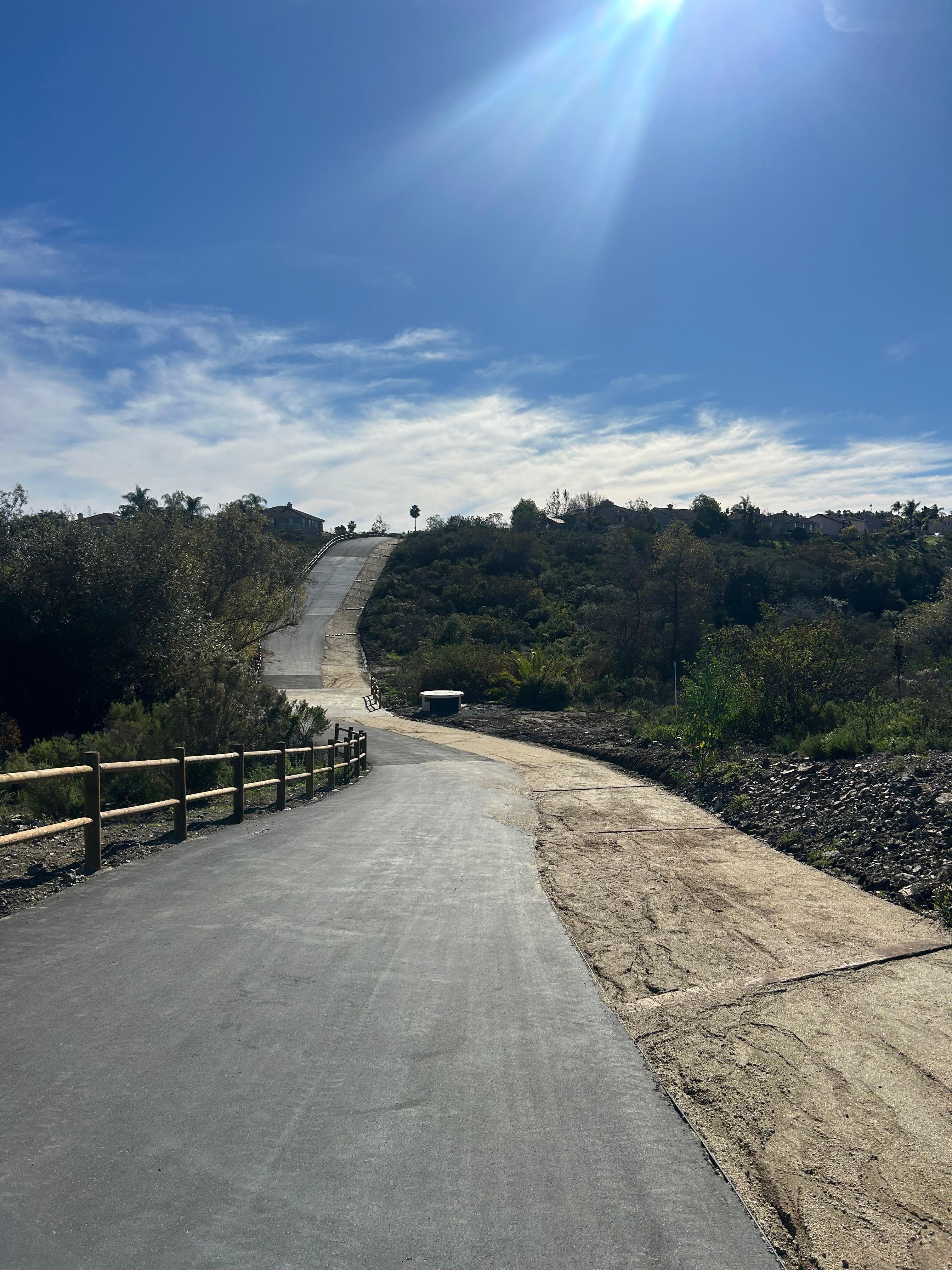Scenic path a half block away.