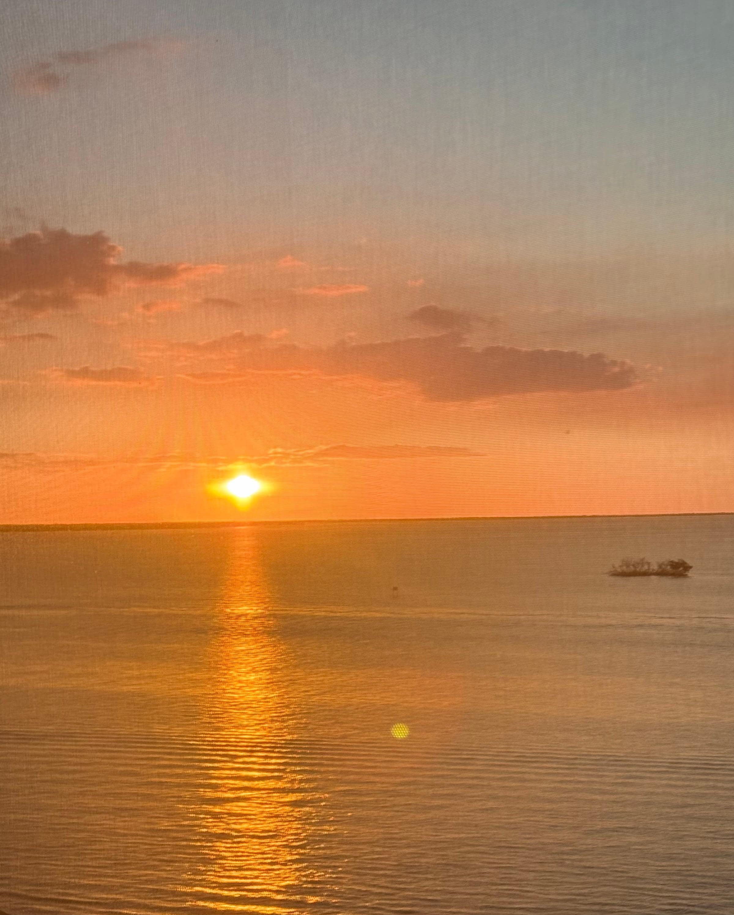 View of sunset from master bedroom