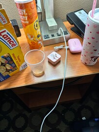 Said they cleaned room but left trash on night stand.