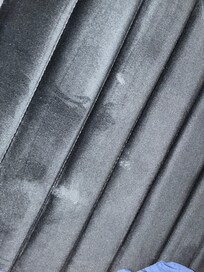 These were the white crusty stains on the headboard it's disgusting.