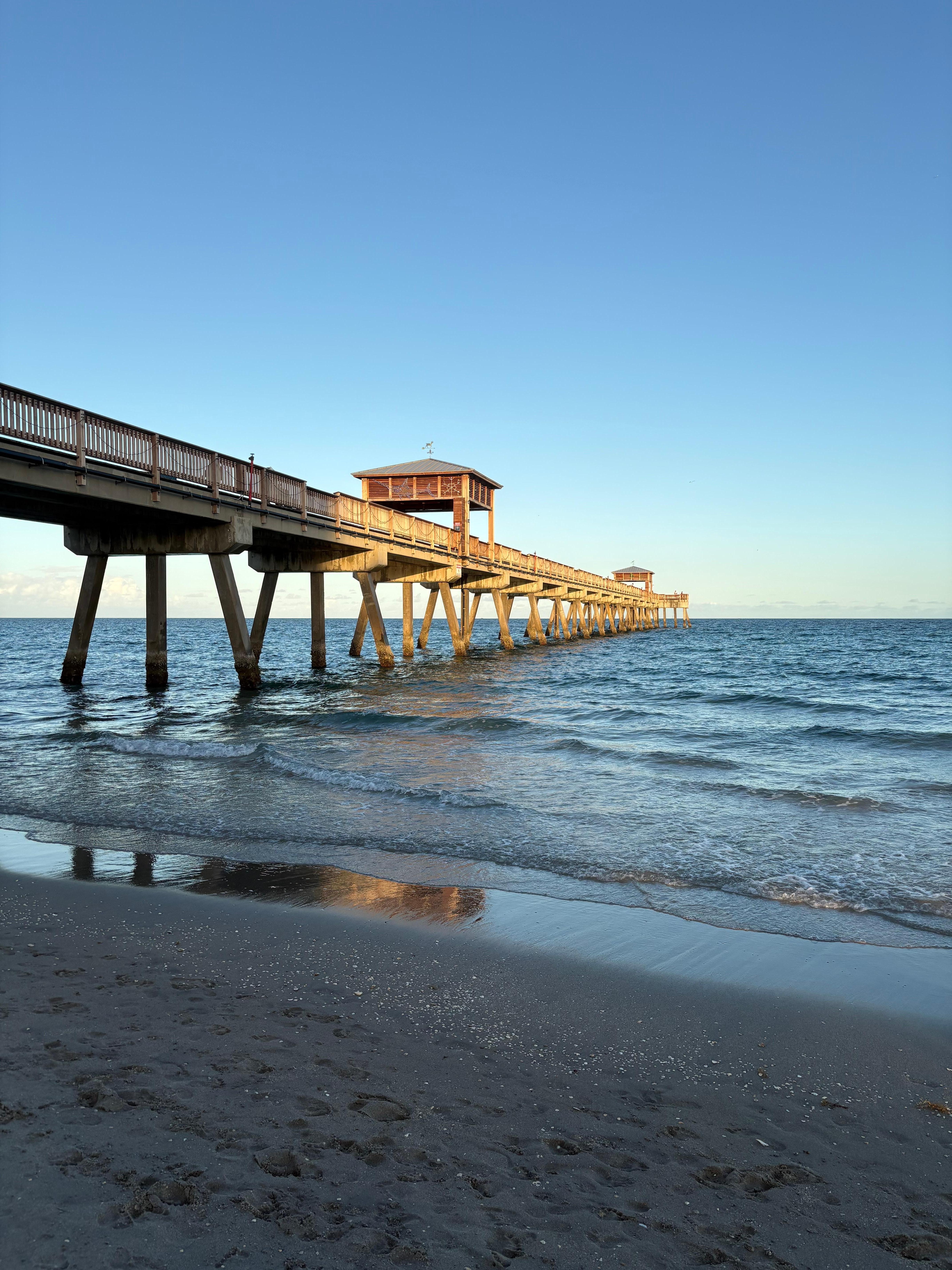 The pier just two blocks from the hotel. 