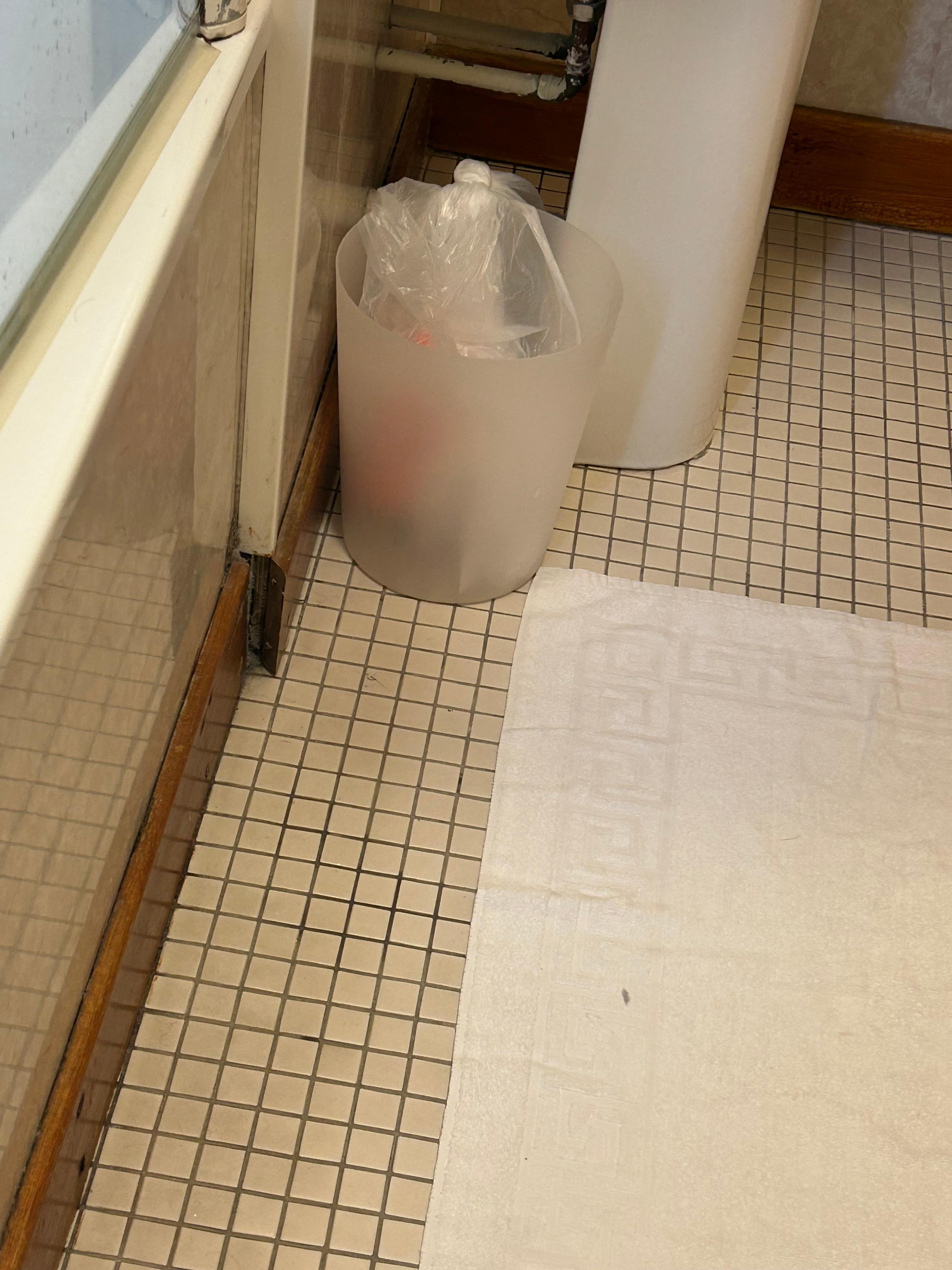 Careless work in the bath