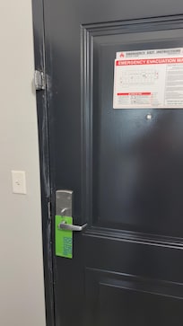 The room door had toilet paper or something shoved in the peephole