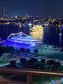 This is also from the balcony you can book a cruise dinner on the creek
You can also use small boats to cross to the other side it is really worth to stay in the hotel not to forget they have a good breakfast that can be brunch