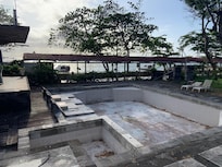 Overlooking from restaurant pool empty