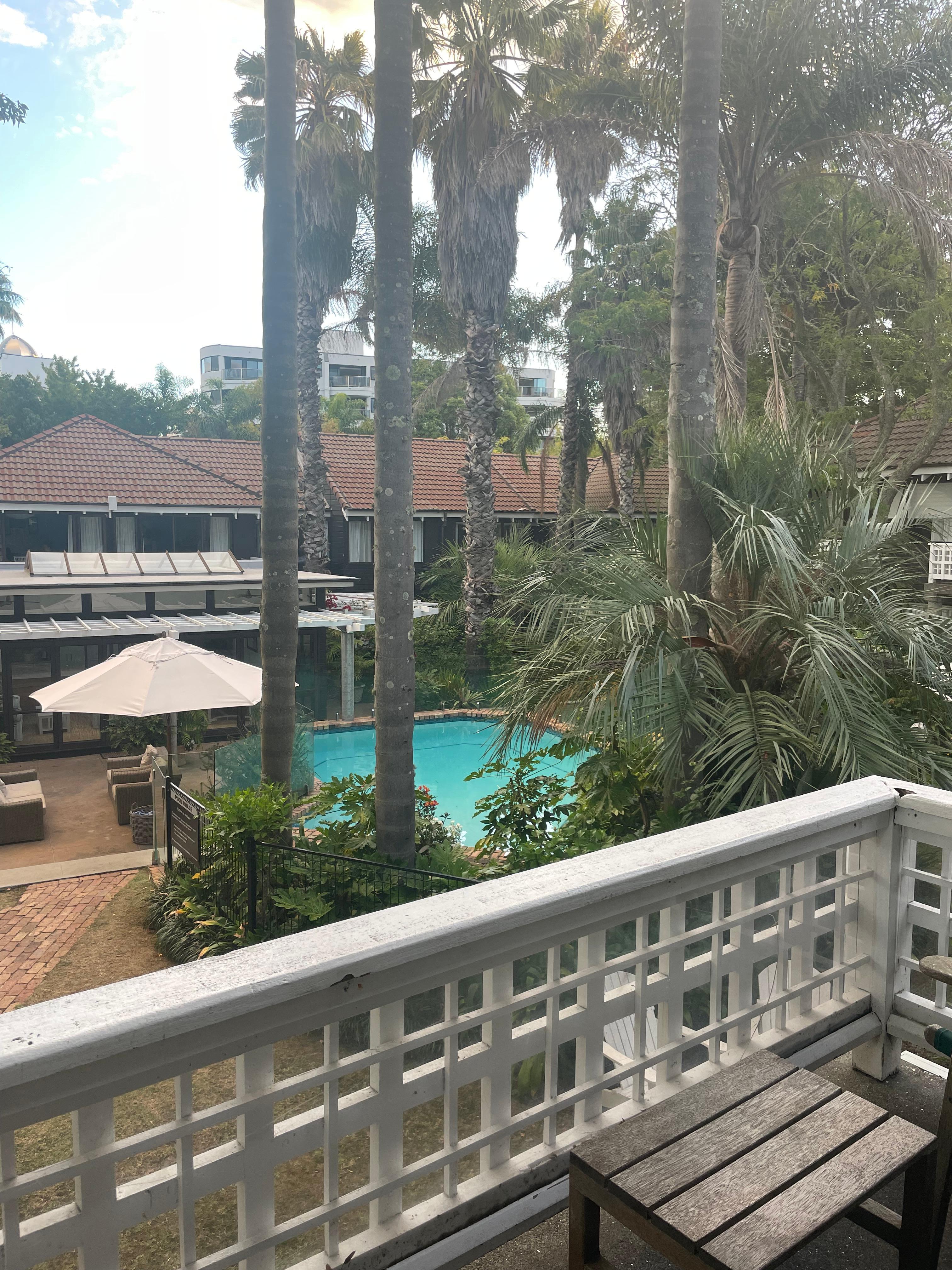 Our deck overlooking the pool area. 