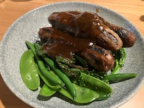 Roasted Sausages With Mash and Greens