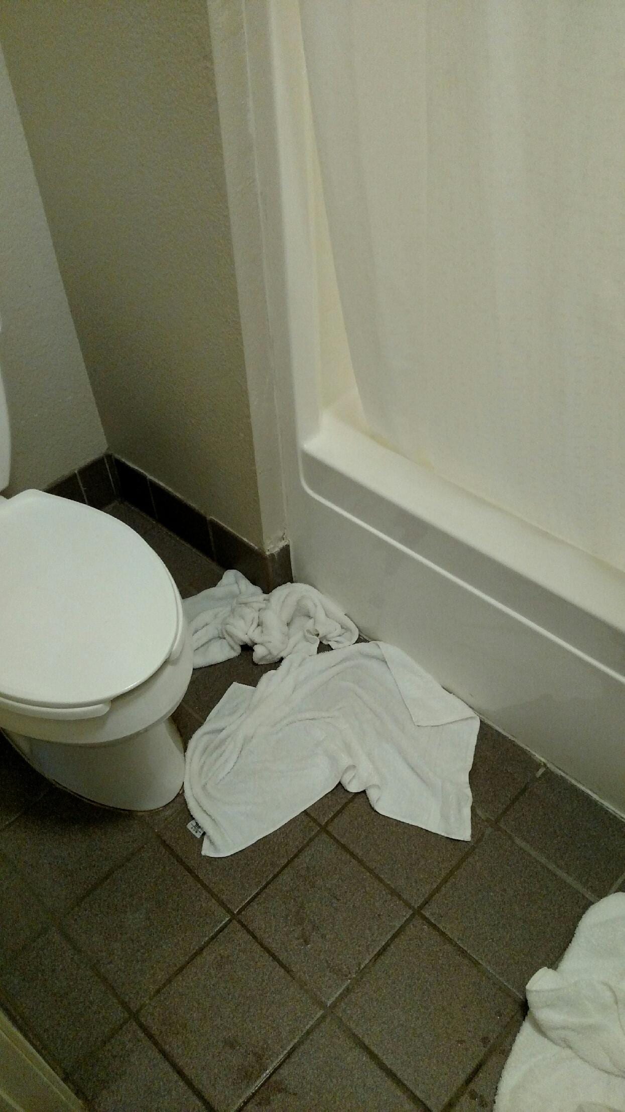 Had to put towels on the floor to keep from puddling up the entire bathroom.