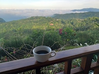 Hermosas vista de la.terraza acompañada de una deliciosa tazs de café chiapaneco!!!