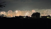 The fireworks from the private terrace
