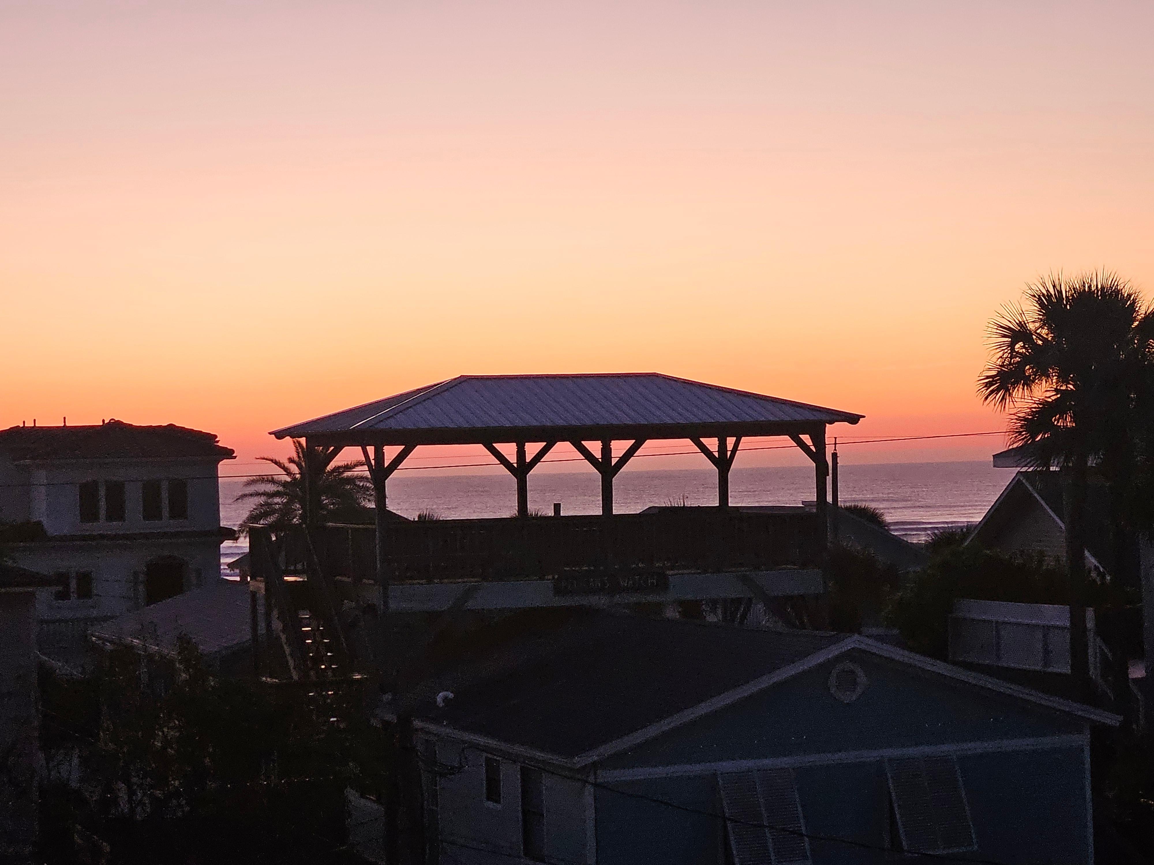 Crows nest view of sunrisr