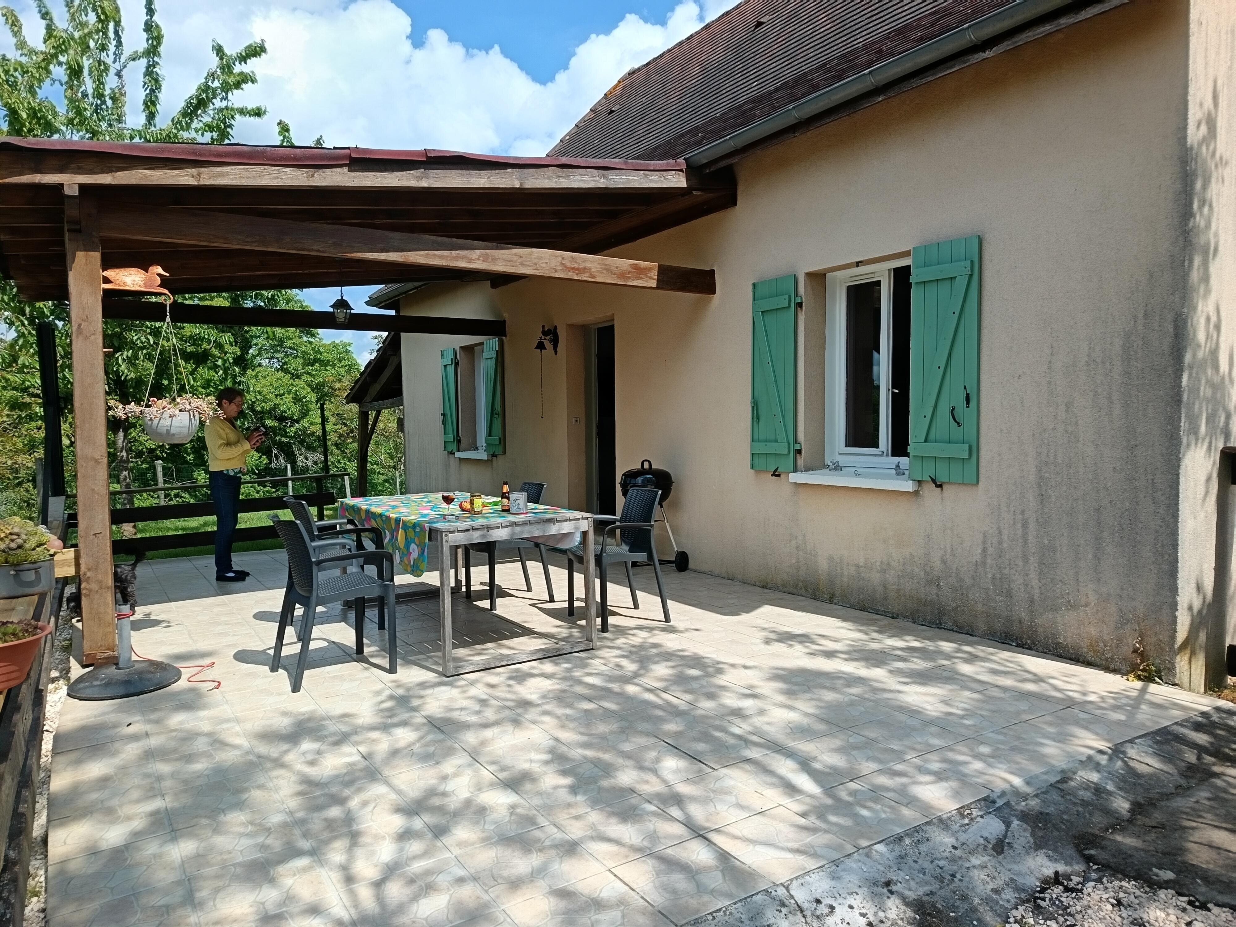 grande terrasse carrelée