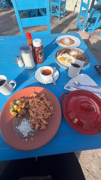 Free breakfast
I used mine for chorizo and eggs the other for the American breakfast.