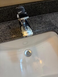 Sink was dirty and didn’t drain correctly