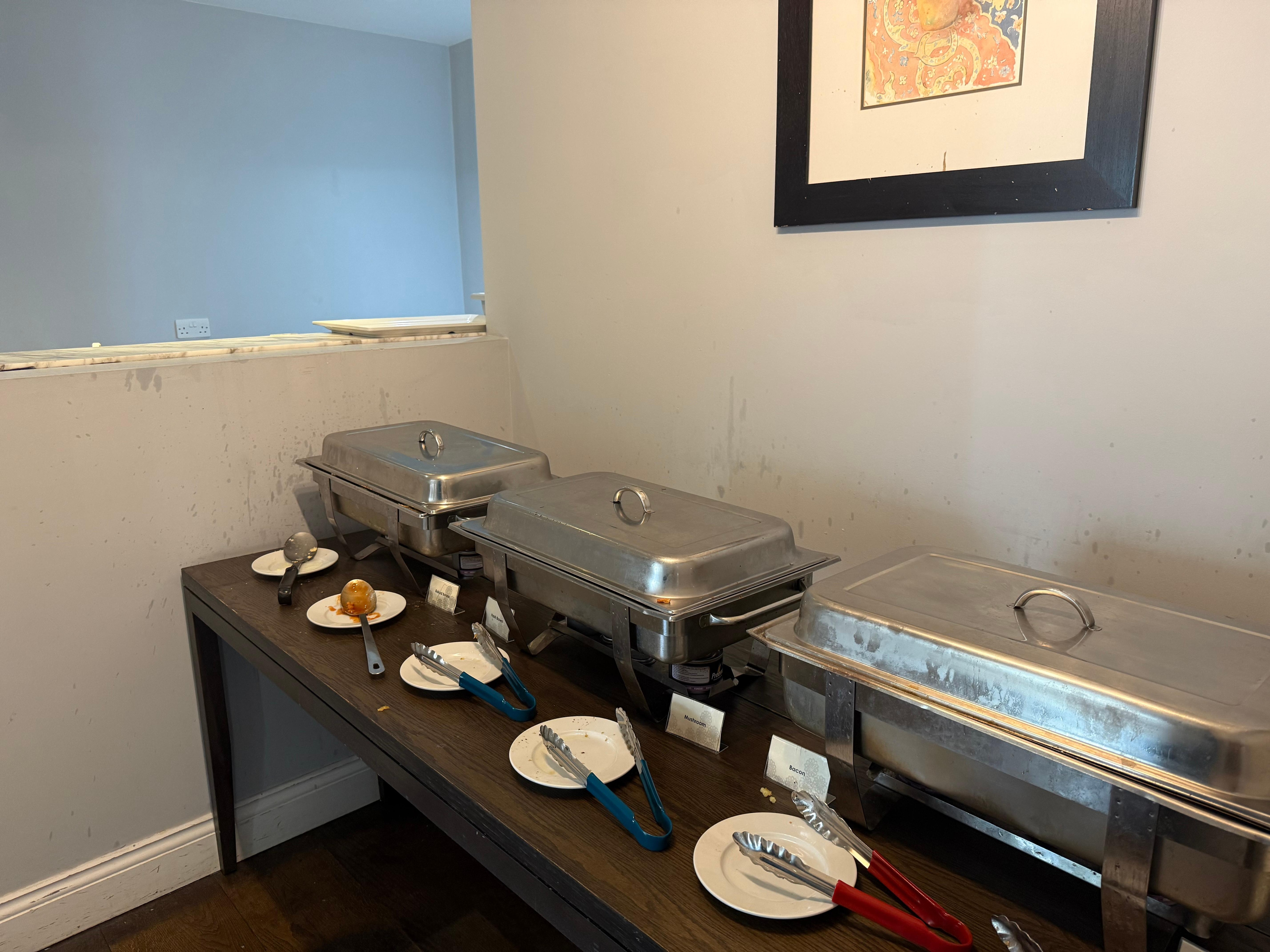 breakfast hot food area. 