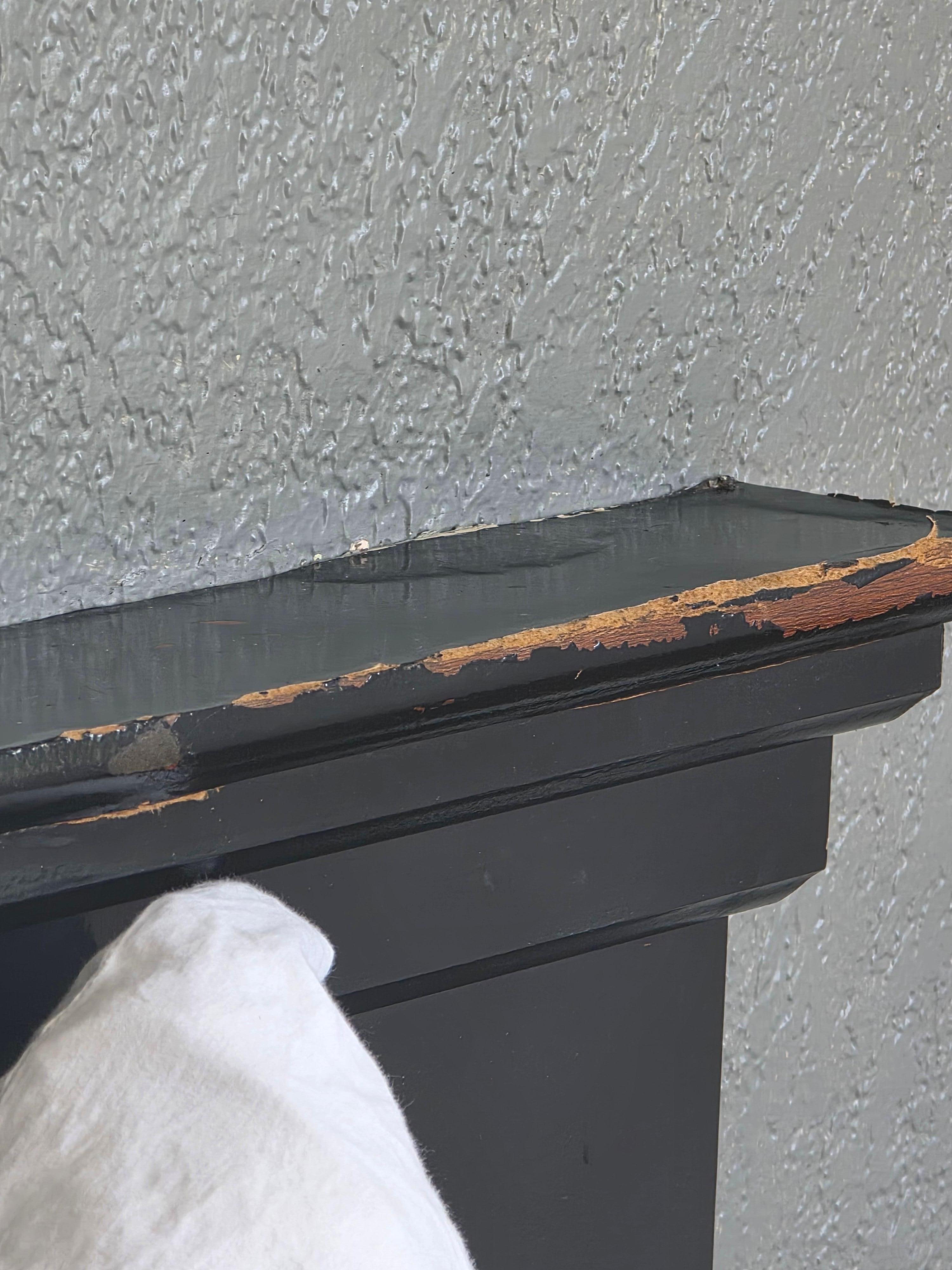 Peeling and broken bed