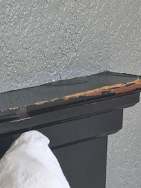 Peeling and broken bed