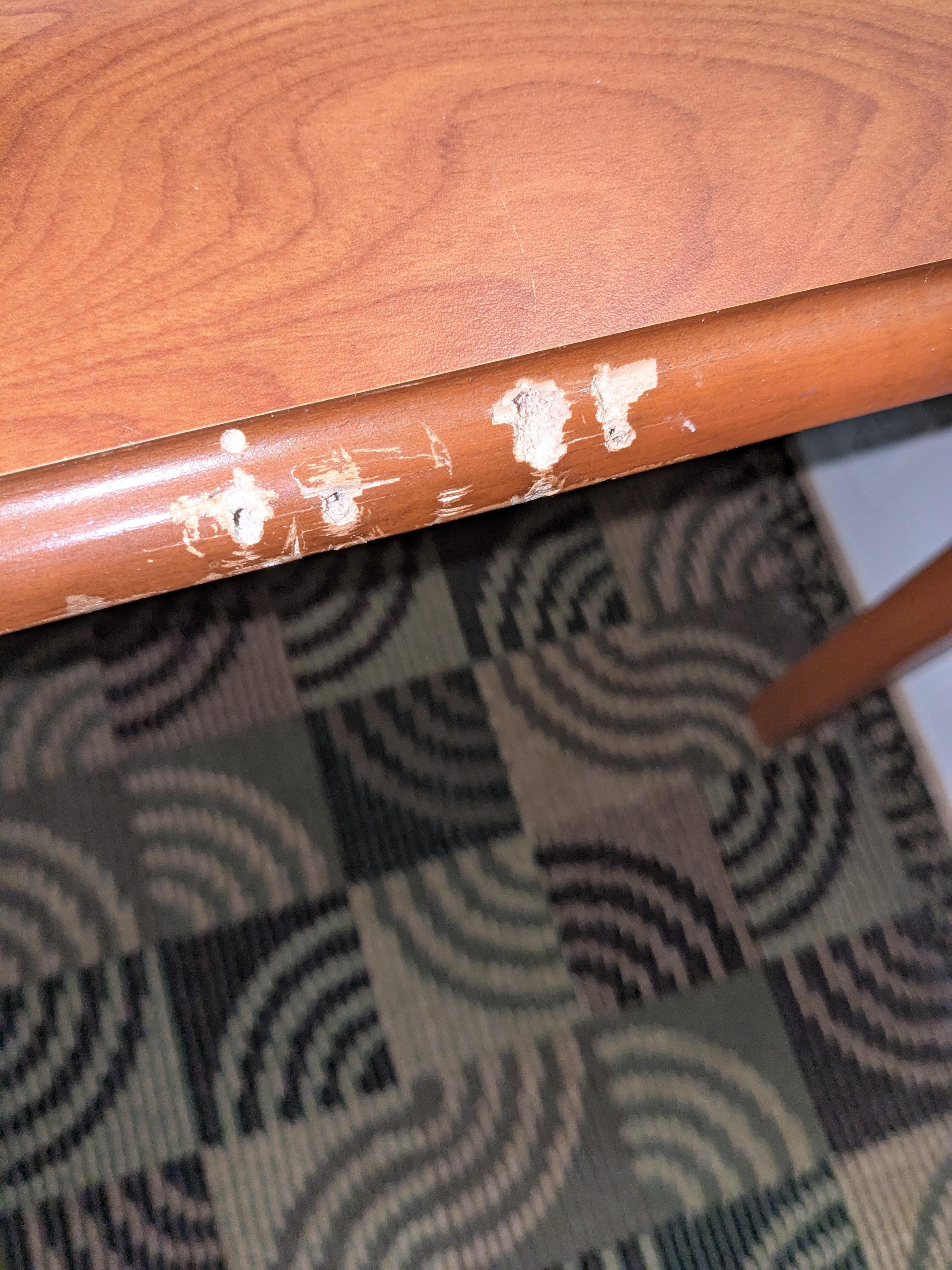 Damaged furniture in room