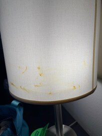 Stains on lamp shades