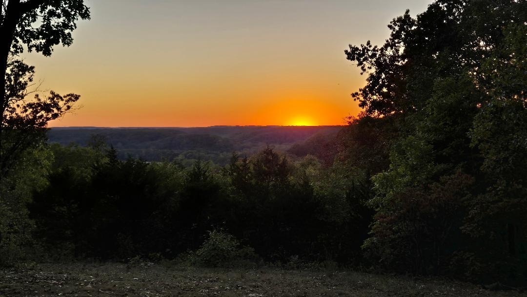 Cottage view of beautiful sunset!