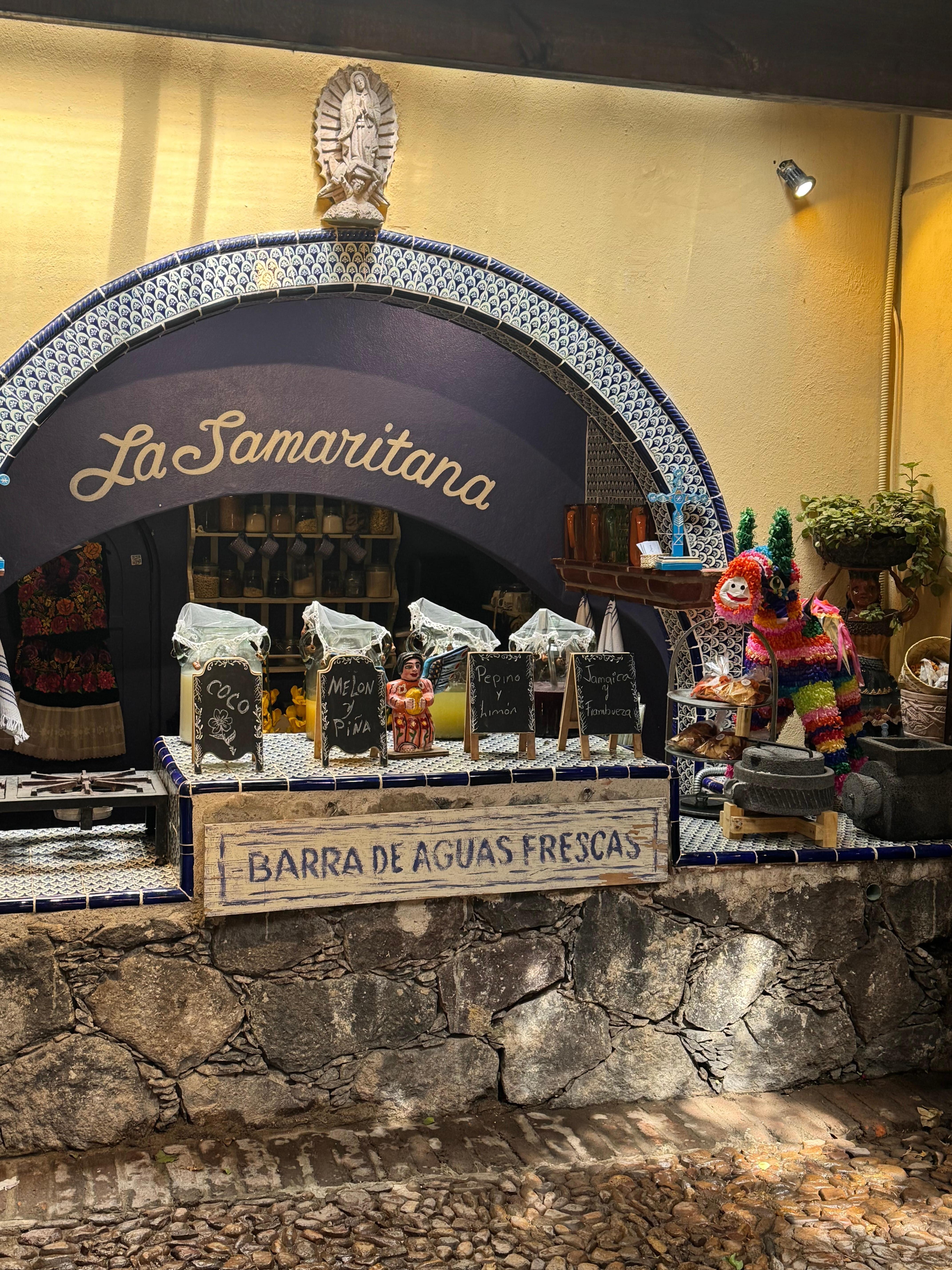 Aguas available to buy at reception area.