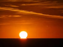 Beautiful sunrise view from the balcony.