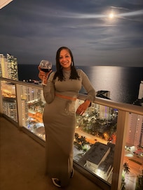 The balcony view was insane. The balcony was huge.