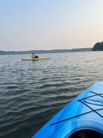 Kayaks on Hamlin Lake