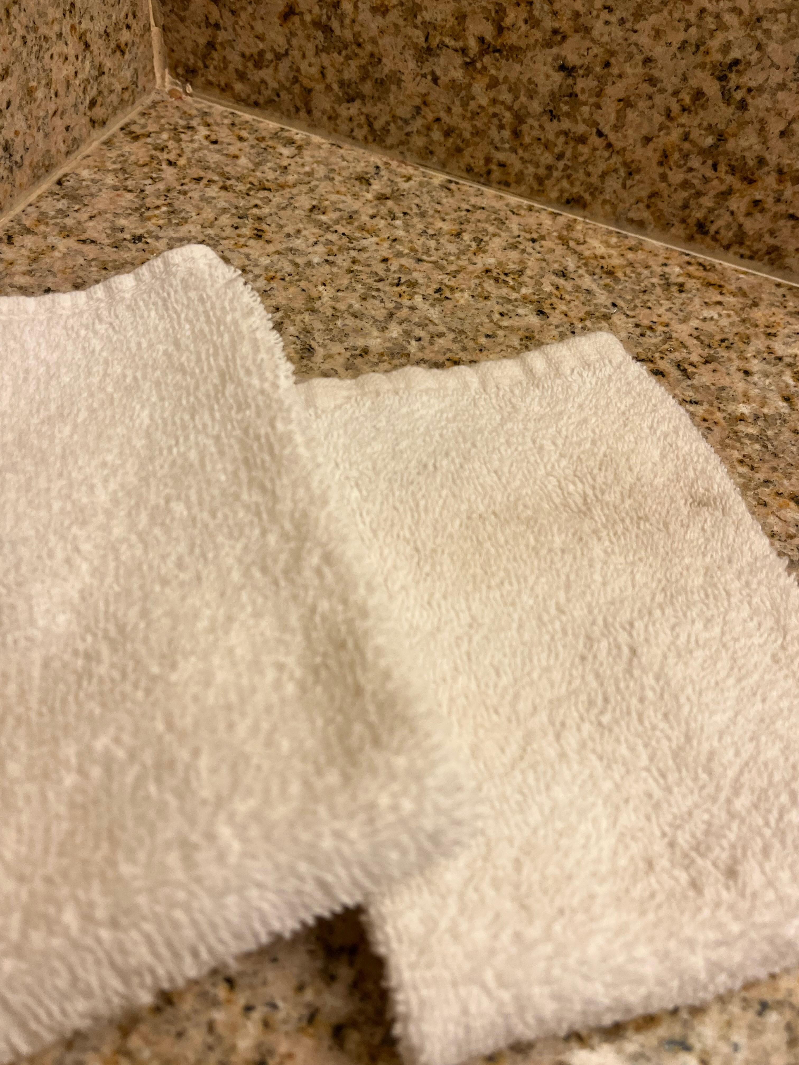 Here again, nasty washcloths