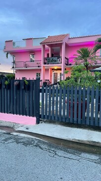 Front of boutique hotel
