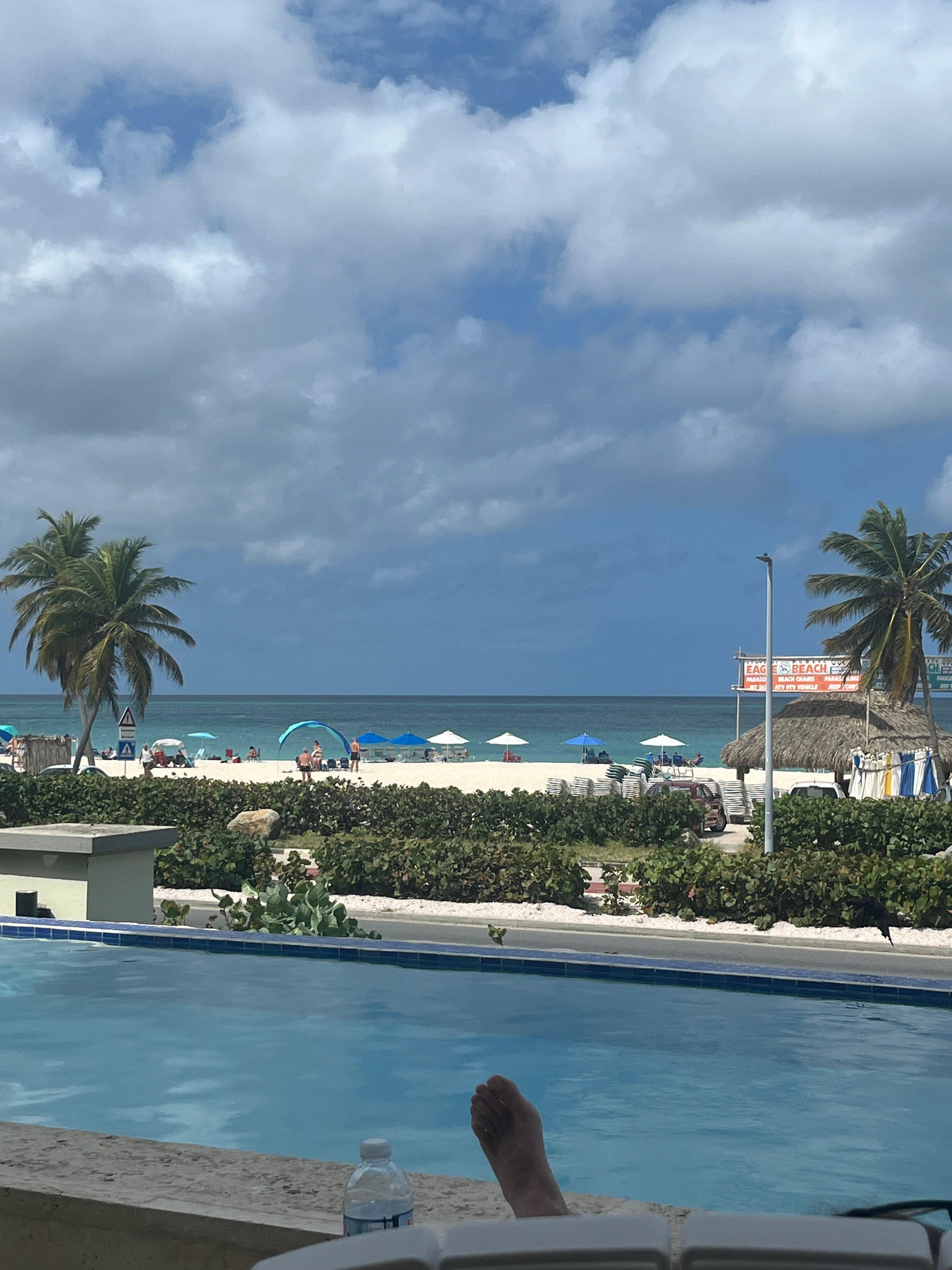 View from the pool area