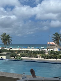 View from the pool area