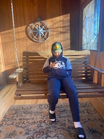 Relaxing on the porch